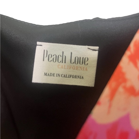 Like New Floral Peach Love California Dress in Size Large - Picture 3 of 4